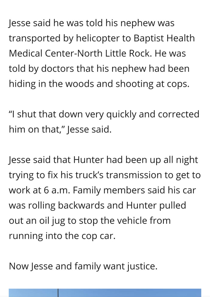 A cop murdered a 17yo white boy a few days ago in Arkansas. Are you going to protest and demand justice?