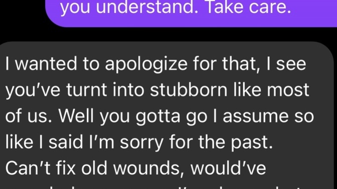 Why did my ex send this to me?