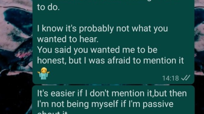 I need some thoughts on a message I sent to a guy I have developed feelings for?