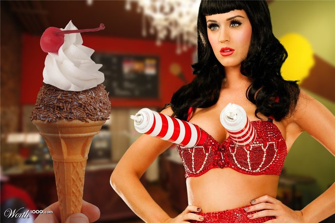 Katy Perry likes to show off her cans