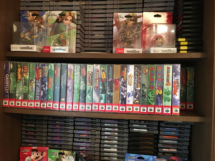 all my n64 games in cases cause the carts themselves dont have end labels