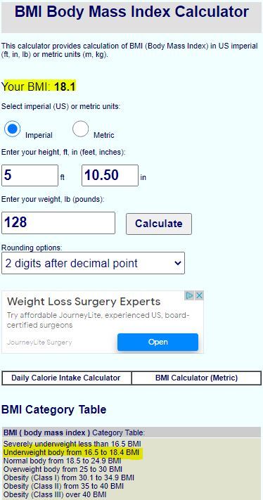 Do you follow the scientific standards for “overweight” and “obese”?