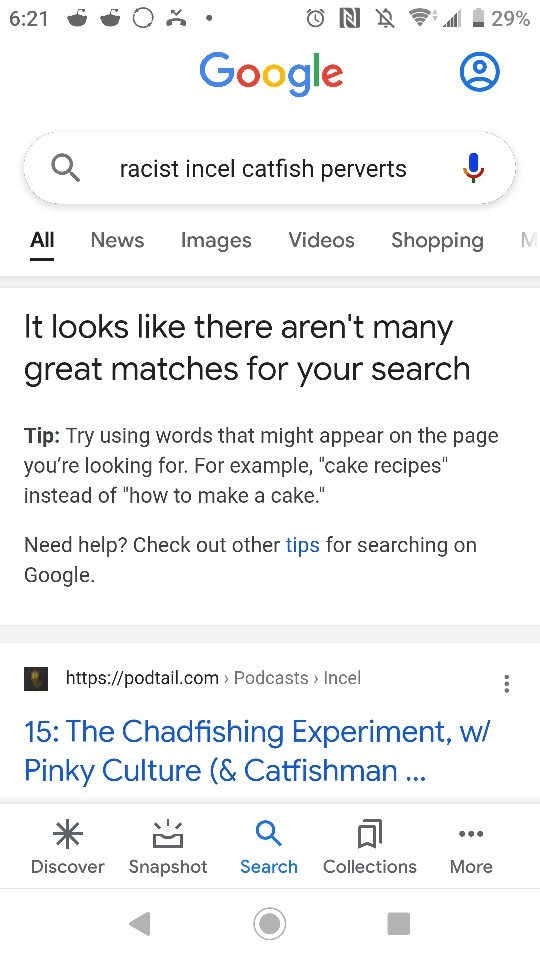 I googled racist incel catfish perverts and GaG was the top result. Does this surprise you?