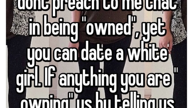Why can a black man date interracially with no problem, but when a black woman interracially date, we’re called lost souls and we’re self haters?