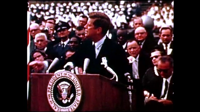 Which is more of a profound statement today which resonates in your mind with Richard Branson and the Virgin Galatic or the JFK Moonshot?
