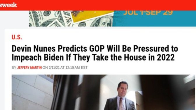 If the Republicans win back the house in 2022, do you think they will impeach Biden?