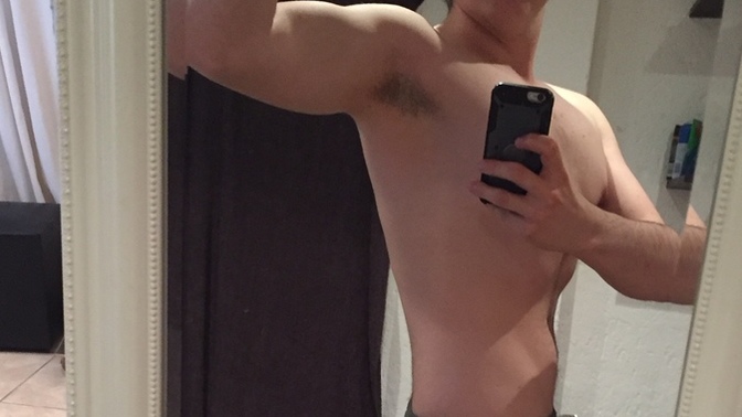 Do you prefer the leaner less muscle or the bulkier more muscular photo?