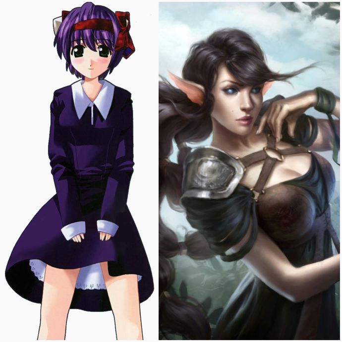 A diclonius and an elf. Ive spotted some interesting features on them, I at one point thought they were related XD