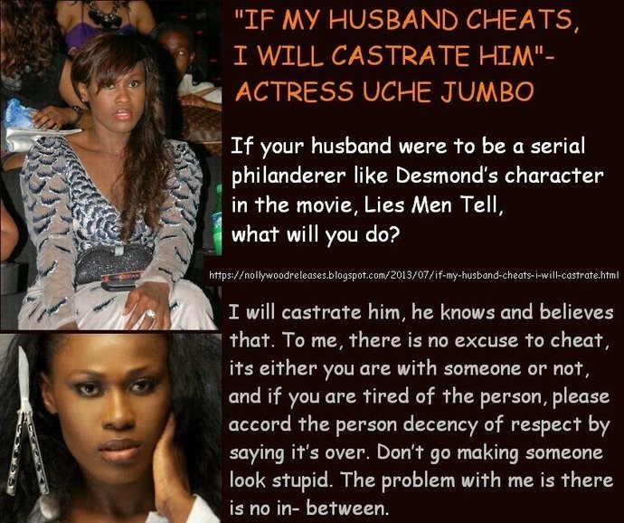 Google: "Uche Jumbo castrate"