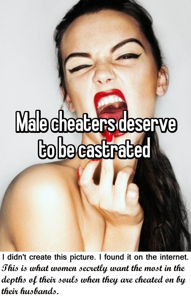 Should cheaters be castrated (male and female)?