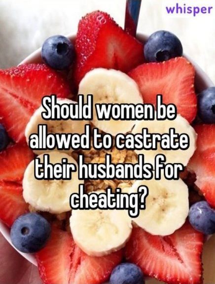 Should cheaters be castrated (male and female)?