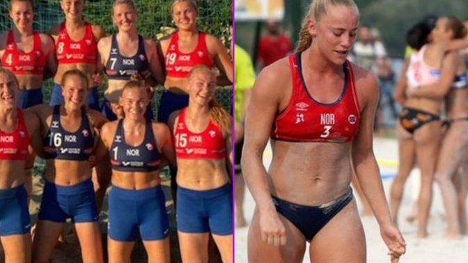 What do you think about the Norwegian volleyball team that paid a fine for not wearing a skimpy bikini? Why do female athletes have to wear skimpy outfits?