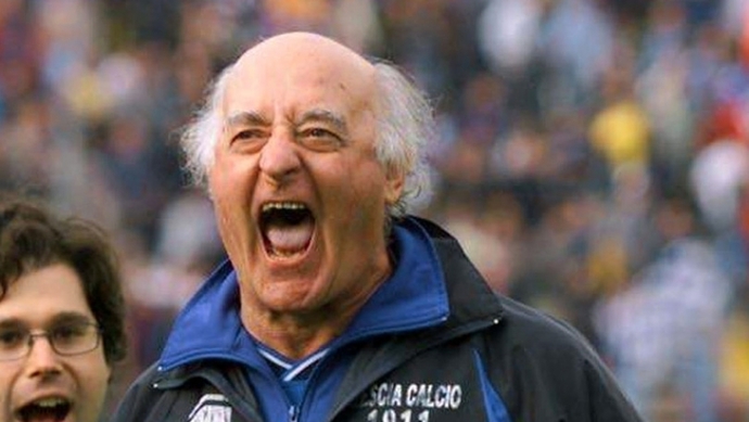 Carlo Mazzone screaming against Atalanta Ultras in 2001