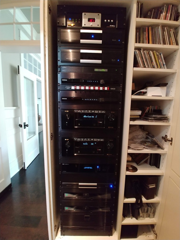 Whole-house equipment rack - 6 TV and 12 audio-only zones.