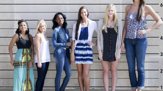 How many of you ladies are at or over six feet tall?