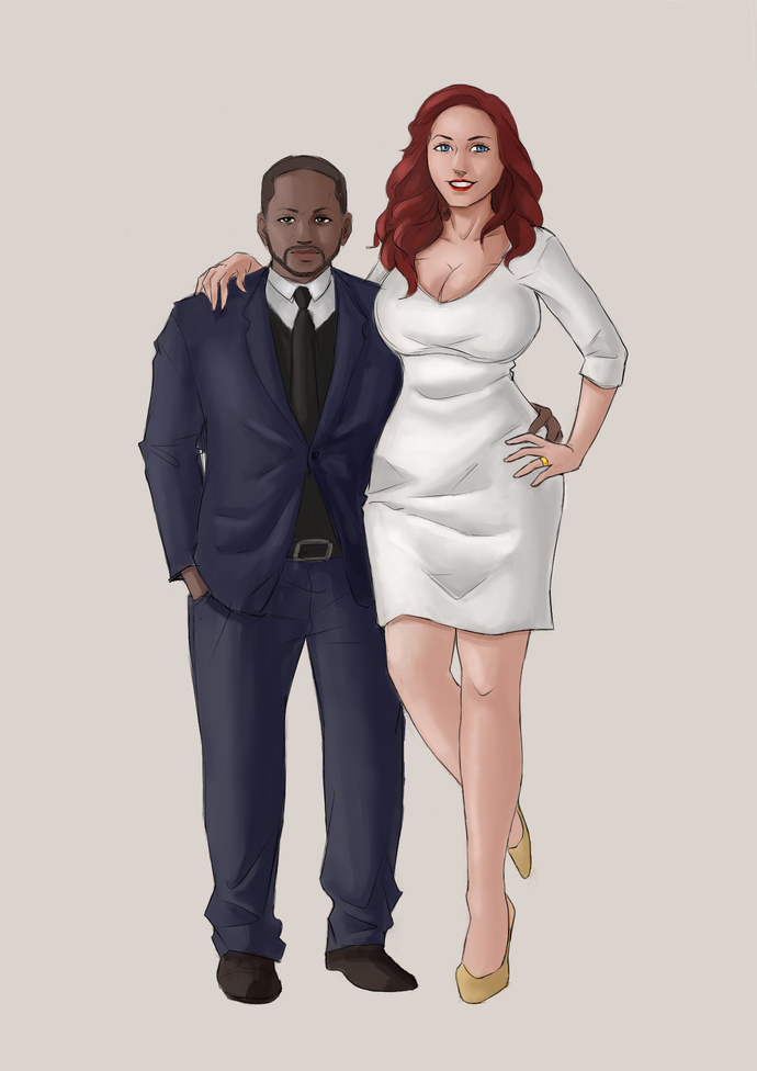 Here's a portrait to illustrate my short ass next to an almost 6'4" woman.