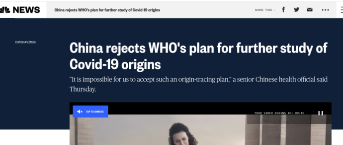 Why do you think China Rejected the WHO Proposal for Second Phase of Covid-19 Origins Probe?