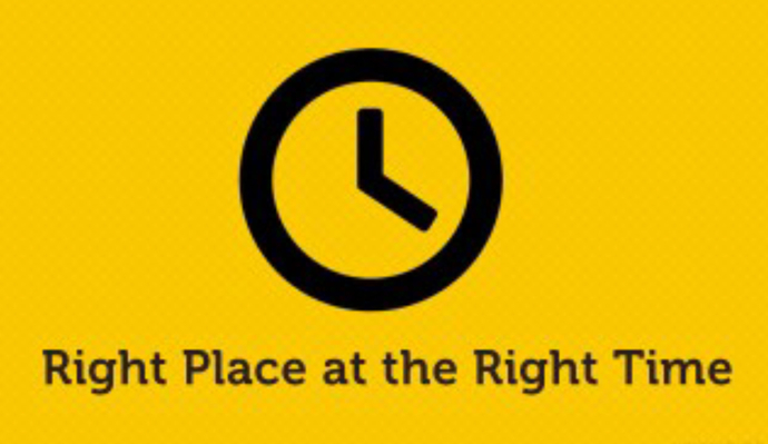When It Comes To Being At THE RIGHT PLACE, AT THE RIGHT TIME Was There A Situation Where It Happened To You Or Someone You Know?