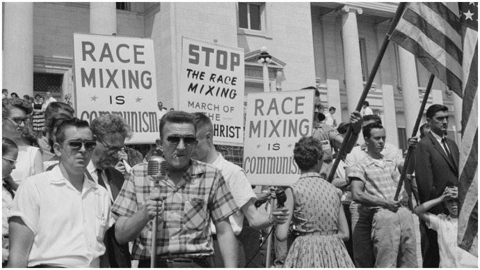 Which accusation does the reactionary right use to project their racist attitudes on the left more often?