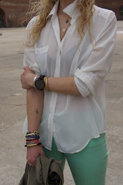 Fashion Question: Loose sheer white shirt + black or coloured bra underneath: Yay or Nay?