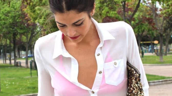 Fashion Question: Loose sheer white shirt + black or coloured bra underneath: Yay or Nay?