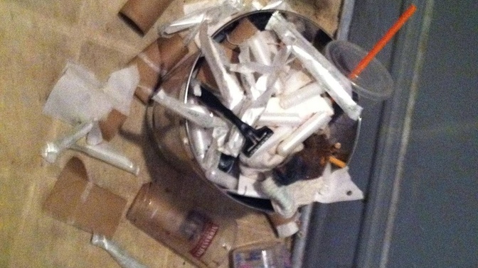Is it normal for a girl to be messy like this with the restroom?