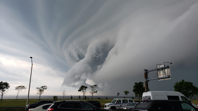  The funnel cloud never spawned a tornado, but all hell broke loose with wind, rain, hail, and lightning moments later.