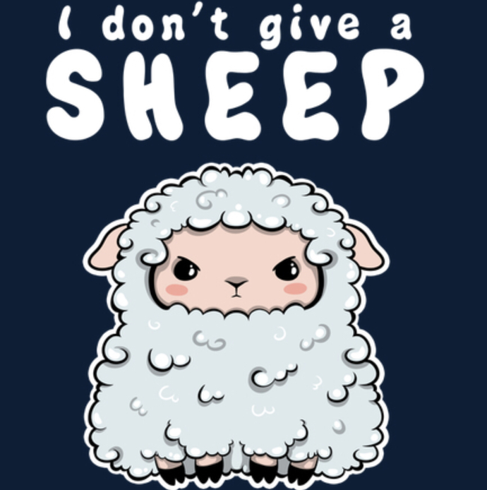 Does the sheep look like he's flipping you off or giving you a thumbs up?