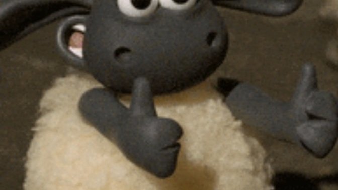 Does the sheep look like he's flipping you off or giving you a thumbs up?