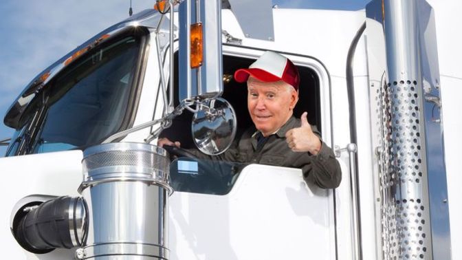 If this whole presidency thing doesn't work out for Joe, do you think he should go back and hit the road as a trucker?