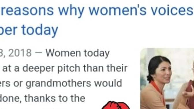 Why are new generations of females voices more deeper?