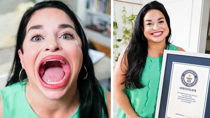 Samantha has the world’s largest female mouth gape. Are you jealous?