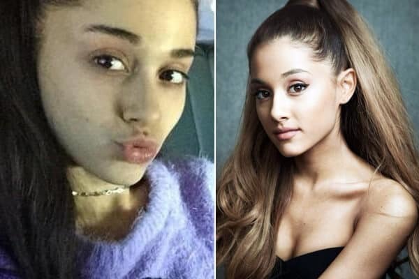 Which celebrity looks the most different with and without makeup?