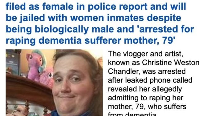 Is it wrong that transgender Chris Chan will be jailed with women?