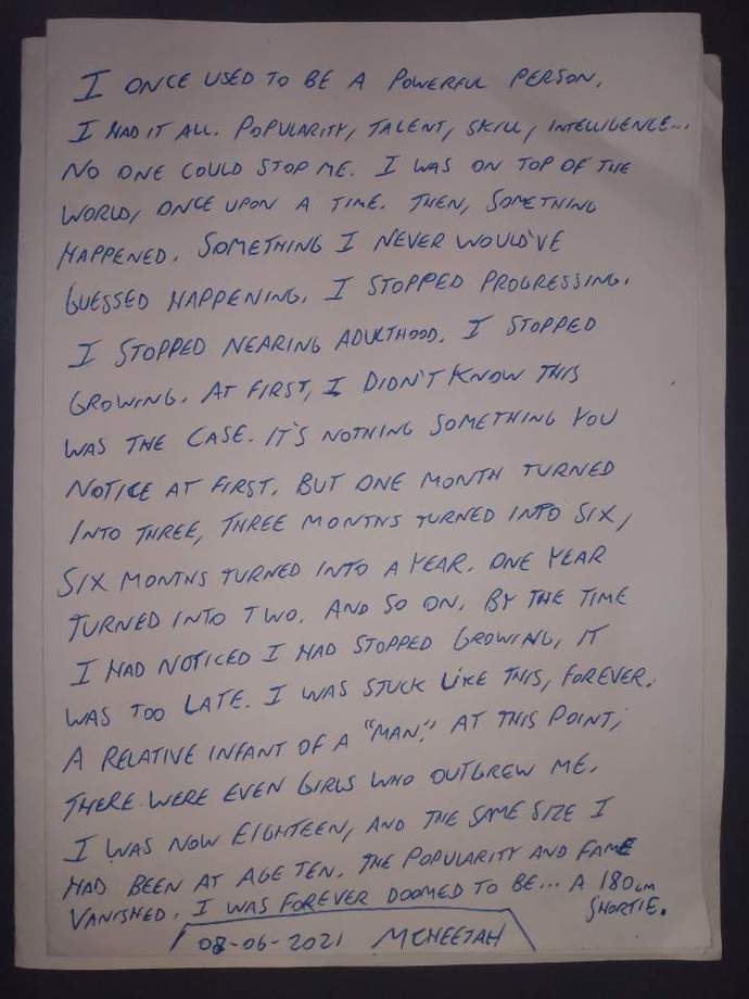 Post me your handwriting. I will do your handwriting analysis?