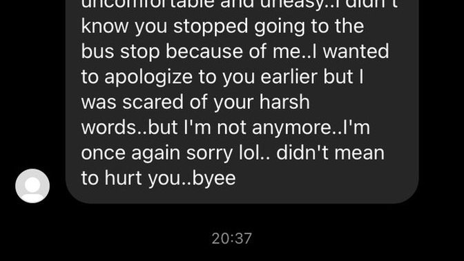 How Should I respond to this from my stalker?