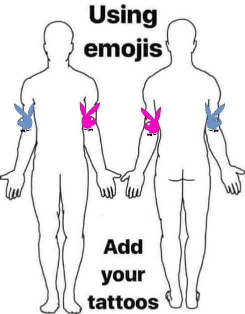 Show your tattoos using emojis?