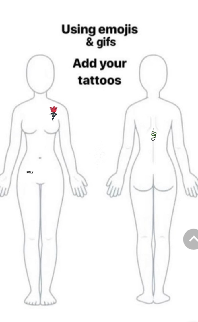 Show your tattoos using emojis?