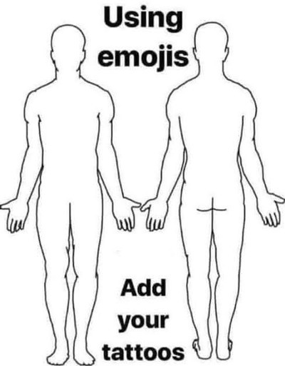 Show your tattoos using emojis?