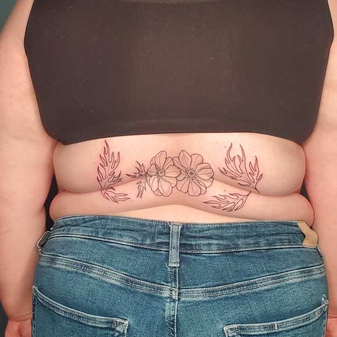 Once Your Back Fills Out, Will You Get Roll Flowers Tattooed on Your Folds?