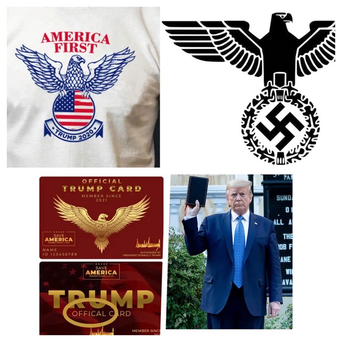 Is it just coinkydink that every Trump icon looks Nazi-esk?