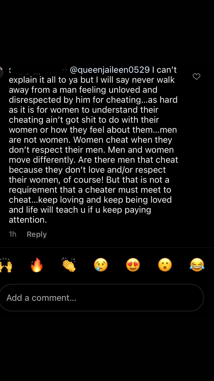 What does this mean? what did she meant by that comment she made?