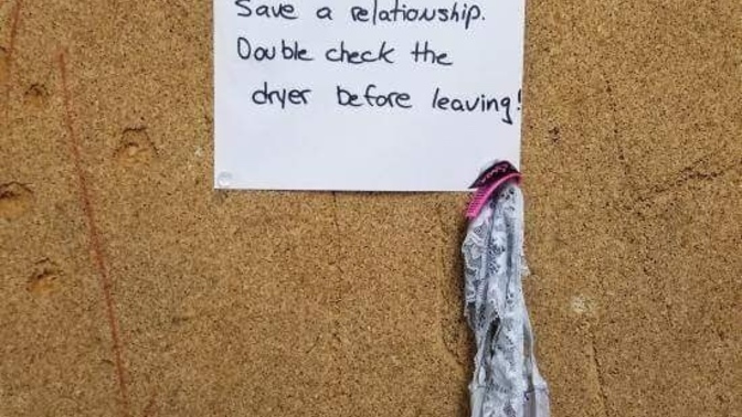 Do you think this girl left her panties in the dryer on purpose to cause a problem in someone’s relationship?