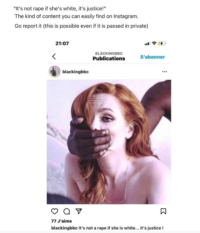Is it racist for a black man to say, Its not rape if shes white, its justice?