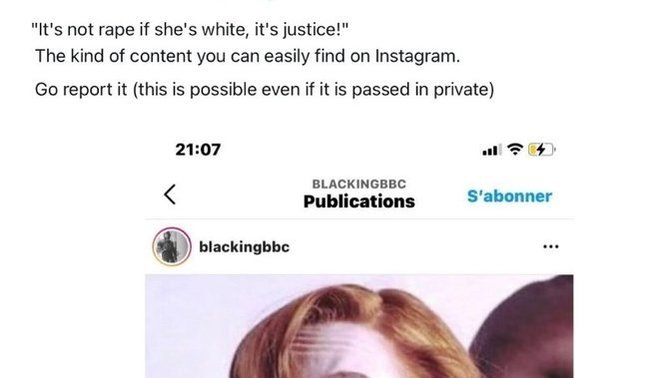 Is it racist for a black man to say, "It's not rape if she's white, it's justice"?