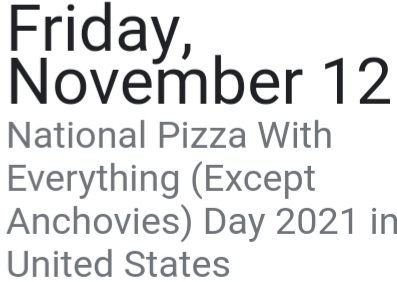 National pizza day what do you think of it?