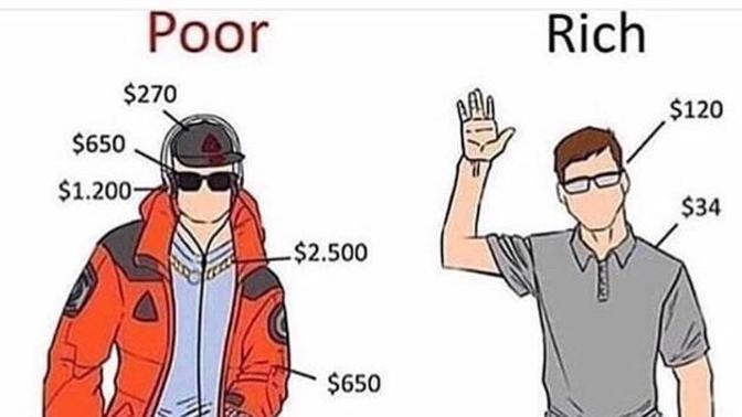 Why do poor people wear brand clothes?