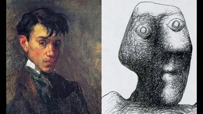Why did Pablo Picasso's self portraits worsened over time?
