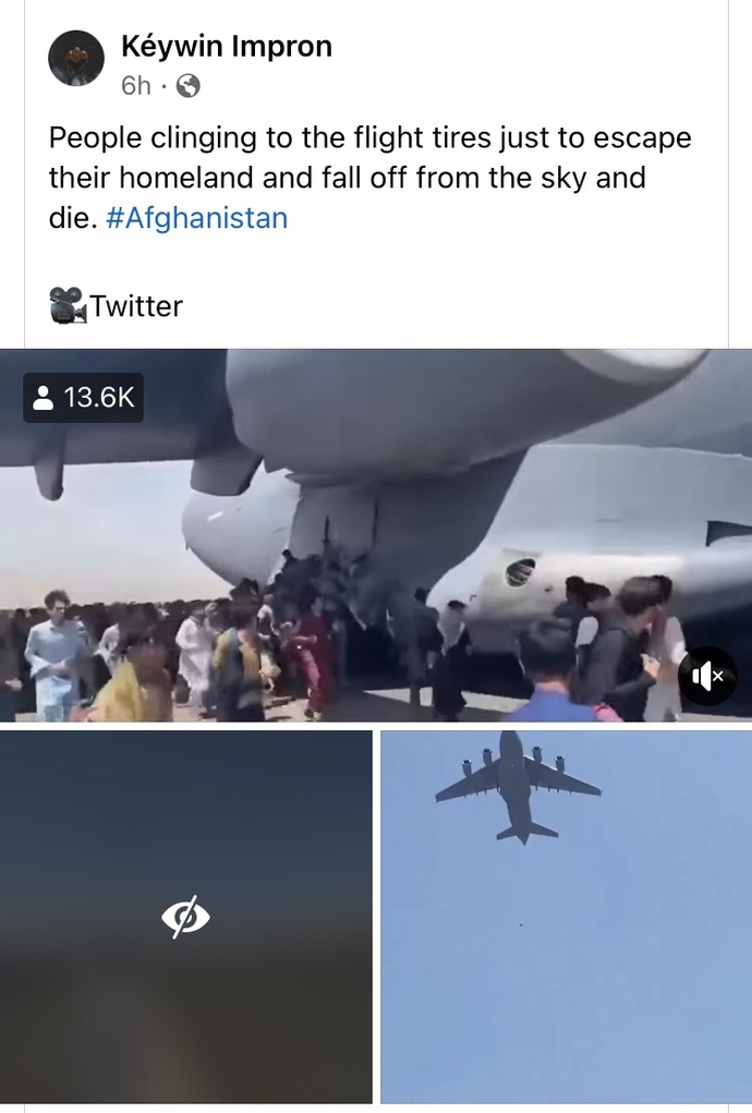 Thoughts On Afghanistan Basically Being Taken Over By The Terrorist Group Taliban? People Jumping Off Moving Planes Cause They Don’t Want To Be There?