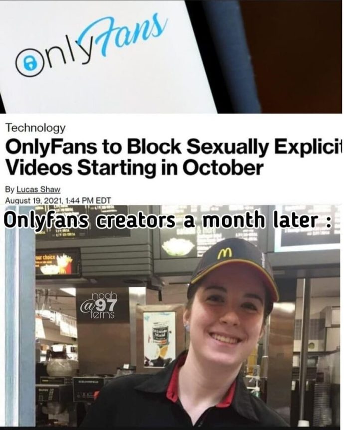 Only Fans is banning naughty content, how do you feel?